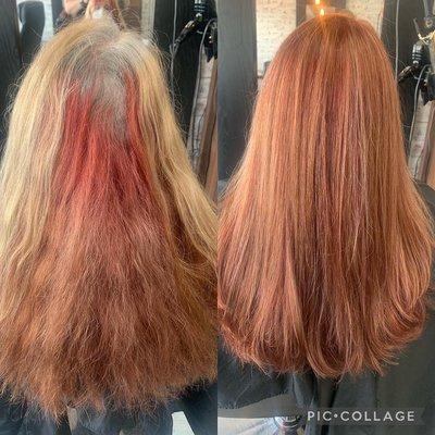 Before and after color transformation by jamie Cripe