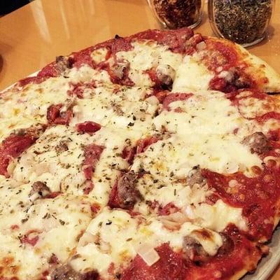 The "Italian" pizza. Love the Bavarian sausage