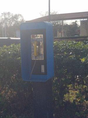 They even have a payphone on property