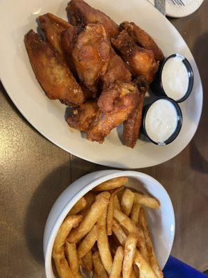 Wings and fries