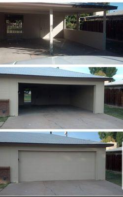 The process of a typical Carport Conversion