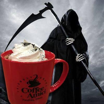 New October latte, the "Reaper" features Chocolate, Cinnamon and Cayenne!