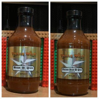 Texas Wild BBQ Sauces:
 Spicy BBQ and Pecan BBQ