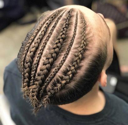 Men's French braids