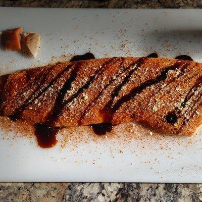 Smoked Atlantic Salmon with brown sugar/molasses