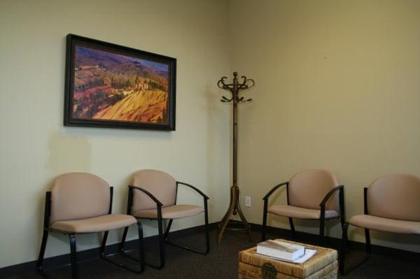 Reception area for Pala Chiropractic Noblesville