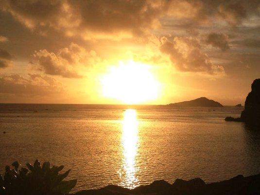 Our Sunset from our home, Chapman Reef, Ta'u Manu'a, American Samoa