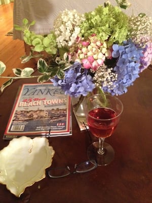 Gorgeous hydrangea arrangement to welcome you.