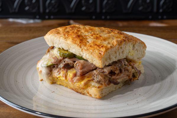 Cubano - Kalua Pork, Ham, Pickles, Foccacia