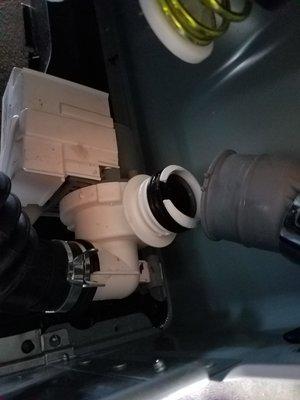 Front-load washing machine drain pump