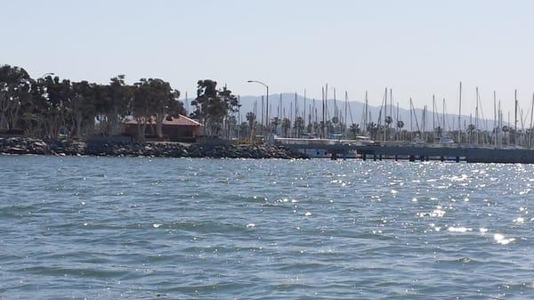 Fishing outside J Street Marina