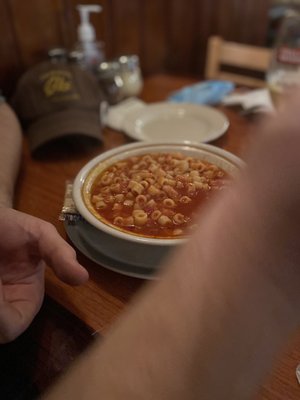 Pasta fagioli but not much fazooooolll