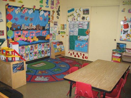 2 1/2 year old class room. Ratio of 6 children to 1 teacher