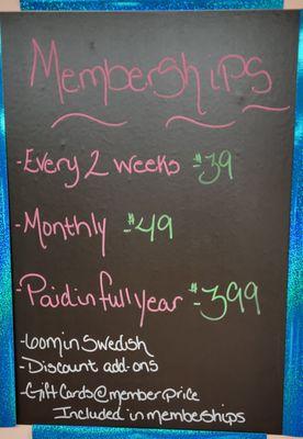 Memberships... We'll worth it!