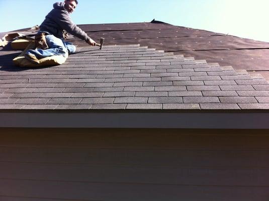 S&B Tip-Top Roofing at work.