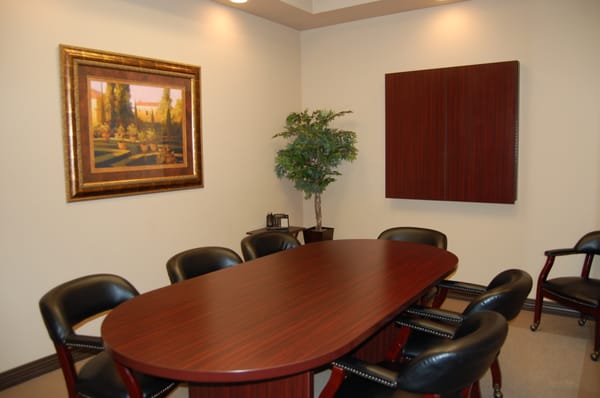 Enjoy our private 8-chair conference room for you and your clients