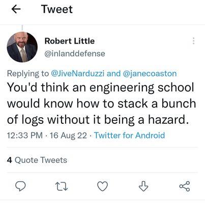 Little making crass remarks about the tragic collapse of Bonfire via his professional account.