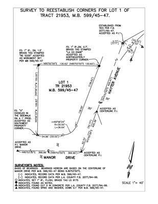 Corner Record map.  One of the required map that must be filed with the County Surveyor's office after a boundary survey