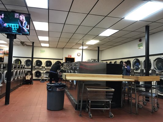 Lots of washers and dryers