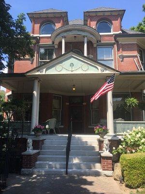 The entrance and portico