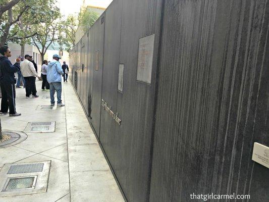 Historical walking tour of the Biddy Mason Memorial Park