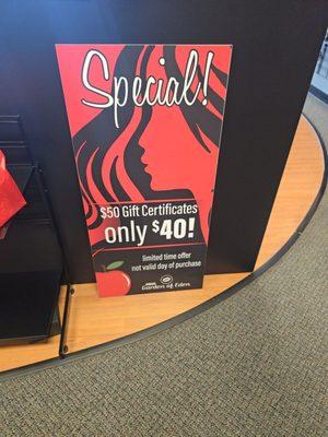 Great gift card special