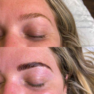 Brow lamination and tint