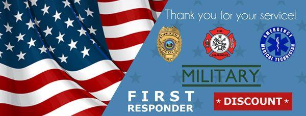 10% discount for all first responders.