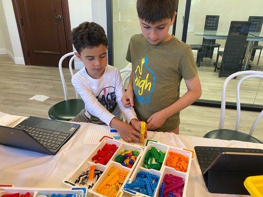 Building the structure of LEGO coding projects