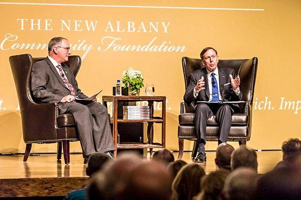 General David Petraeus at the New Albany Community Foundation's Jefferson Series lecture interviewed by Pete Mansoor.