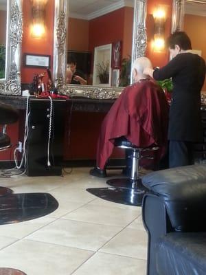 Favorite spot to get his hair done