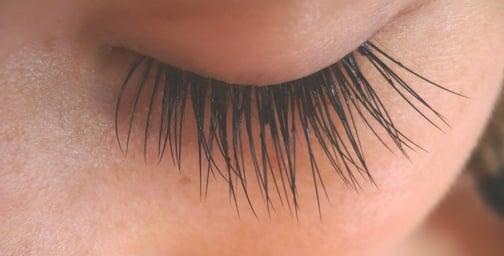 Voluminous eyelash extensions.