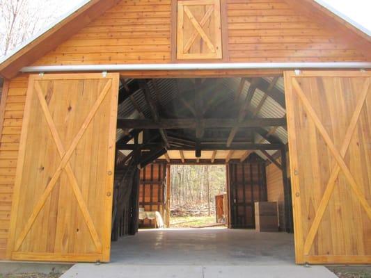 A timber framed Barn 
built from 120 year old beams