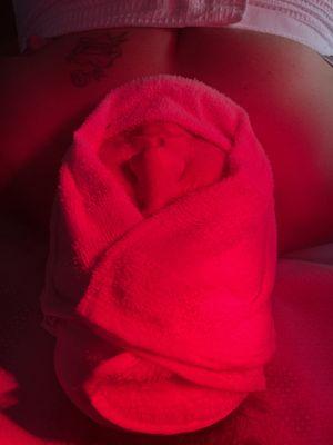 Red light therapy facial