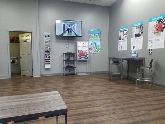 In the ample waiting room, it's time for oil change & tire rotations with veteran discount. Not sexy but it's time & saving money is sexy.