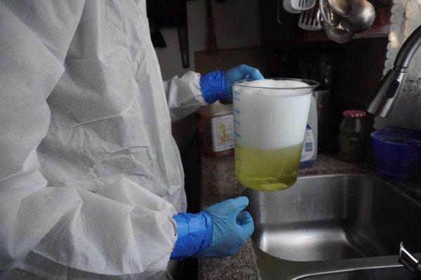 Preparation of disinfecting liquid