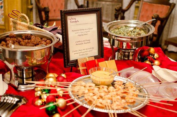 Assorted Appetizers Display