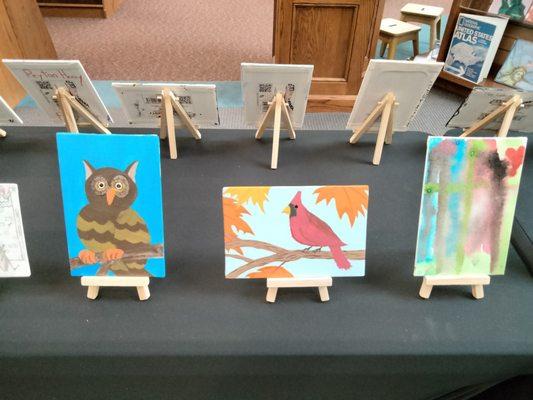 Small, children's art show....