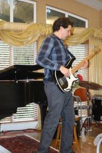 A bass and drum jam at the recital.