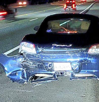 This is my car when it got rear-ended 5 days ago right before Extreme Towing towed it away. I have not seen my car since then.