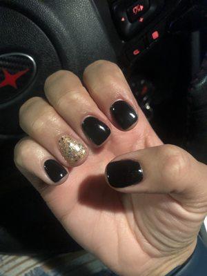 Acrylic and gel done by Linda