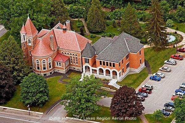 Ariel View of the Laconia Public Library in New Hampshire.