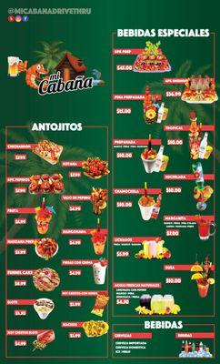 Mi Cabaña Drink Menu