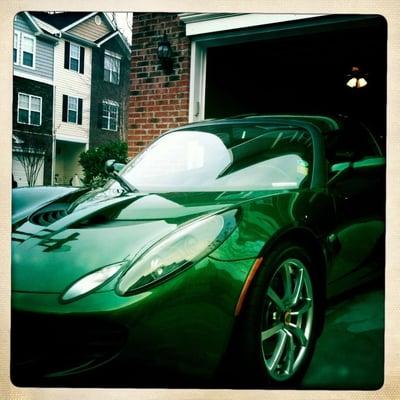 Lotus Elise external hand wash/wax by Blaines.