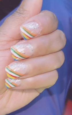 Pride nails by Leslie