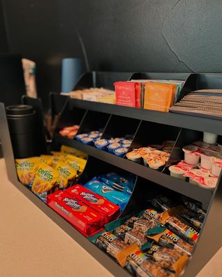 Snacks stay stocked!