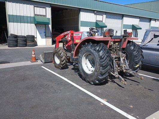 New tires on a tractor