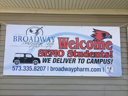 Just 2 blocks from the SEMO campus. Free dorm delivery!