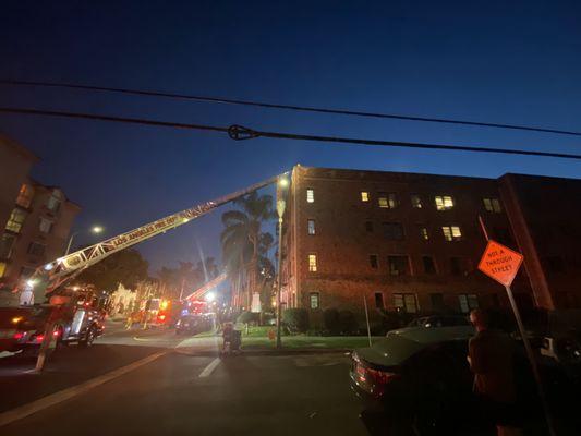 Elevator fire at Le Fontenelle