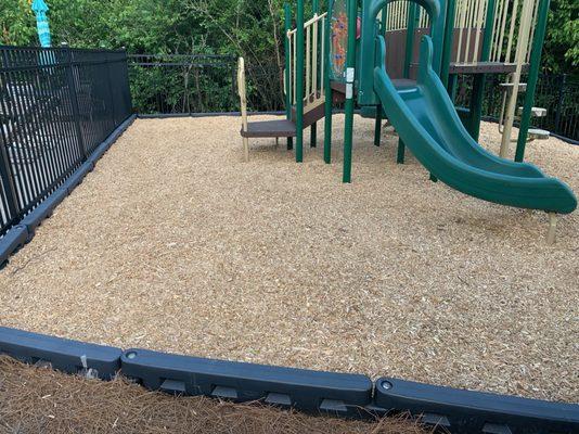 Local park in Concord NC mulch install